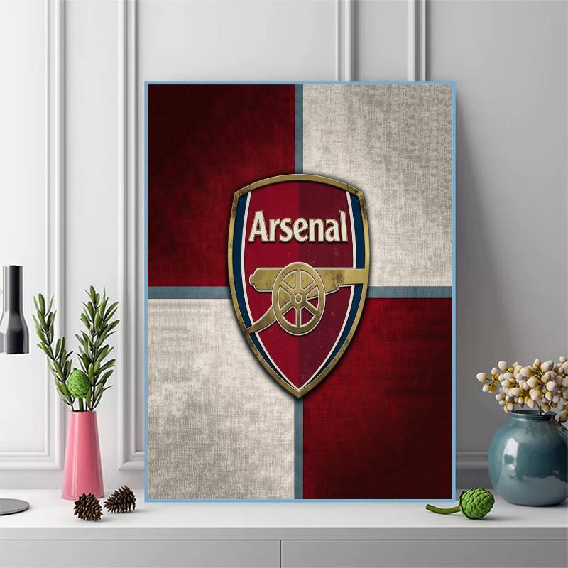 Arsenal F.C 100% Round Full Drill 5D DIY Diamond Painting Embroidery Cross Stitch Rhinestone Décor