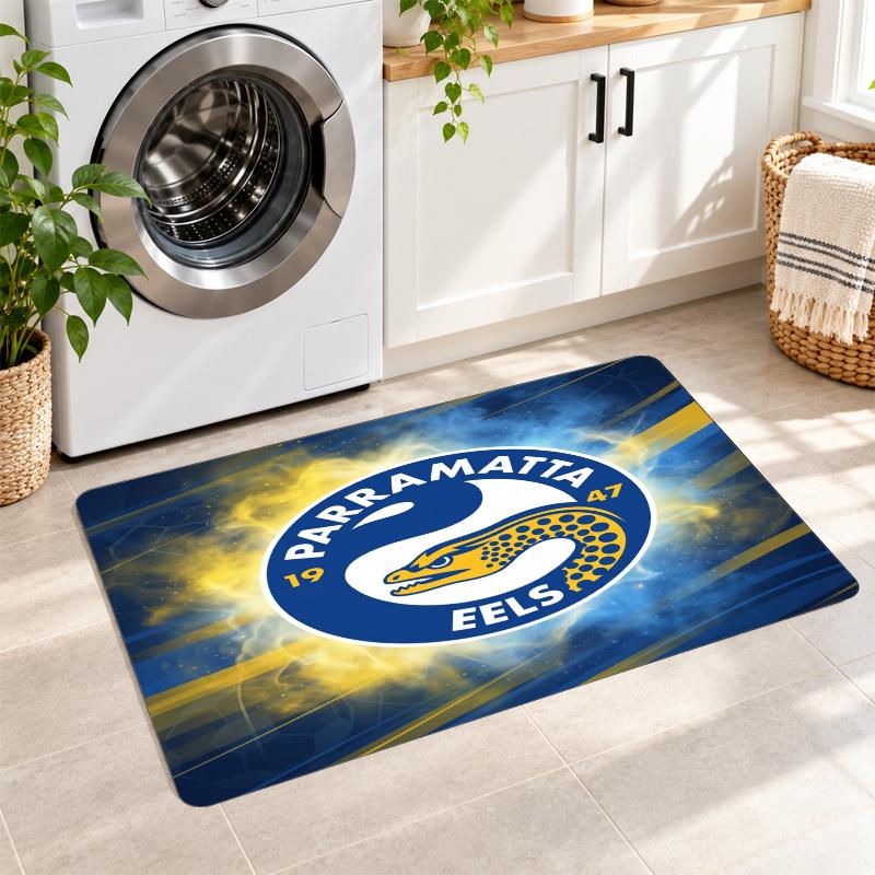 Flannel Kitchen Mat Parramatta Eels Soft Area Rug Non Slip Floor Carpet Home Decoration