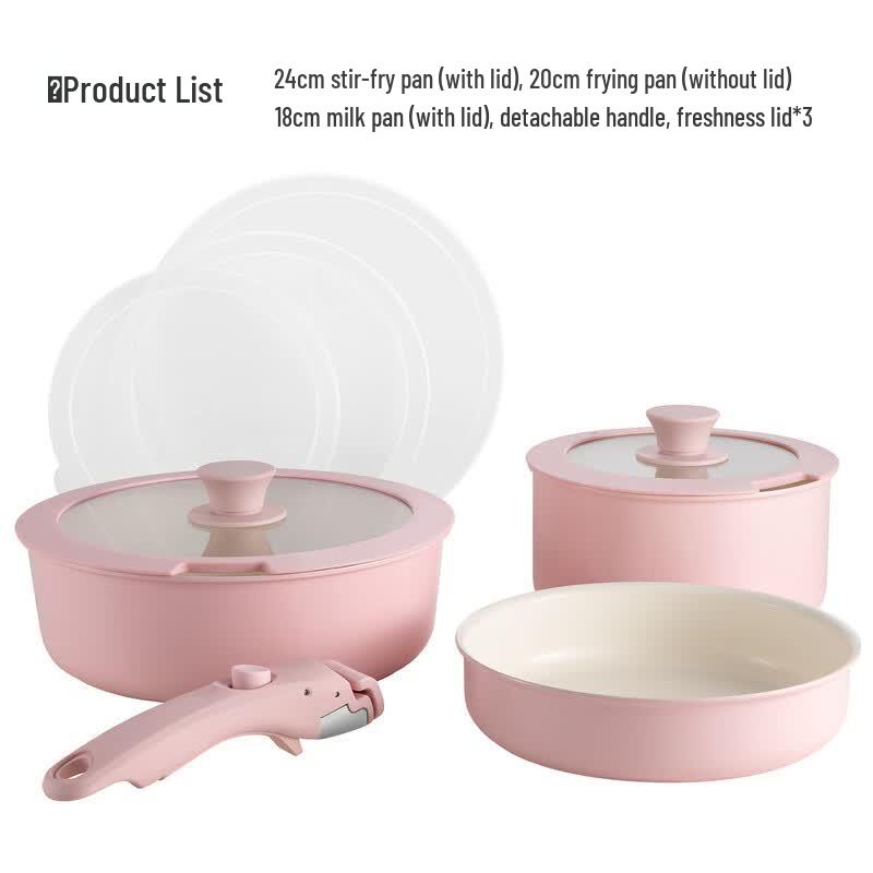 DESLON Taste Series Titanium Ceramic Non-stick 9-Piece Cookware Set