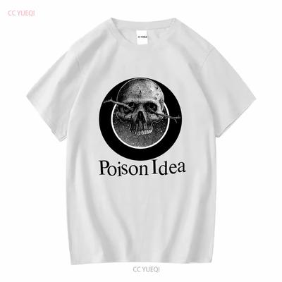 Poison Idea Band Graphic Short Sleeve White Shirt Unisex Men Women KV20144 Vintage Washed Unisex Fashion Breathable Soft