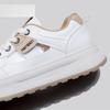 Summer Versatile New White Sneakers Breathable Hollow Sandals Thick Bottom Color Blocking Casual Board Shoes.