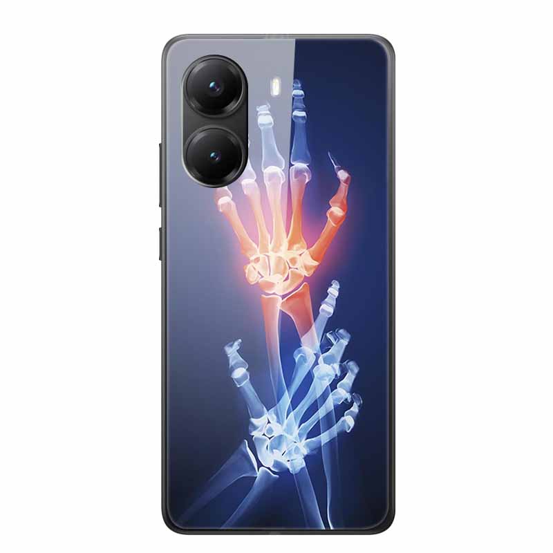 Tempered Glass Case For Xiaomi Poco X7 Pro Case Hard Glass Back Cover Soft TPU Bumper For Redmi Turbo 4 Phone Case X7Pro Turbo4