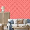 Geometric rhombus wallpaper coral, fine detail 50x1000