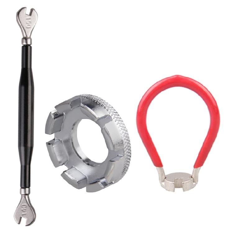 Bike Spoke Adjustment Wrench Tool Set Mountain and Road Bike Rim Correct Tool