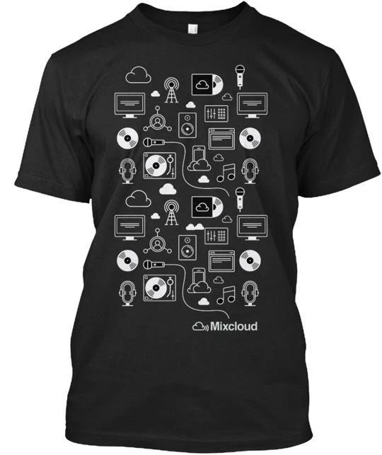 

mixcloud Черная футболка Сделано в США Размеры от S до 5XL 2XL