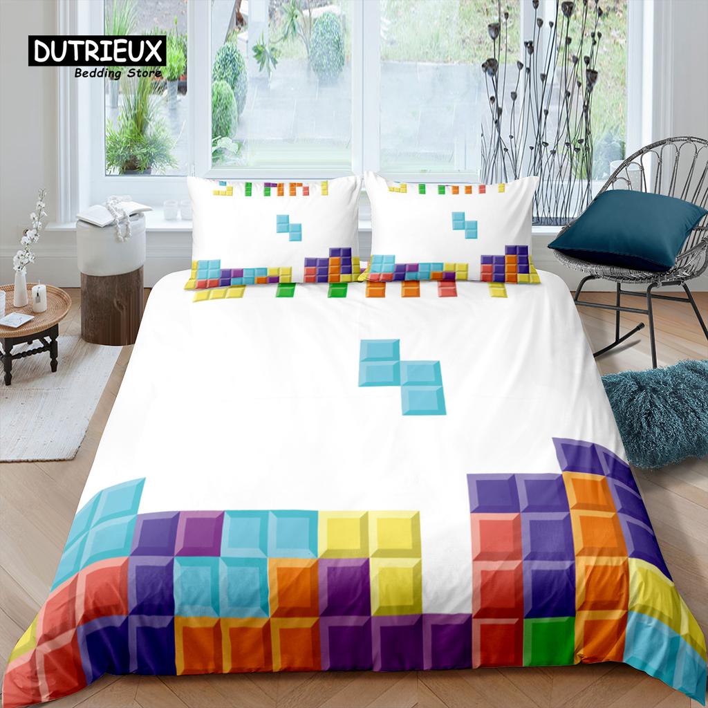 Home Living Luxury 3D Cube Bedding Set Girls Duvet Cover Set Pillowcase Kids Bedding Set Queen and King EU/US/AU/UK Size