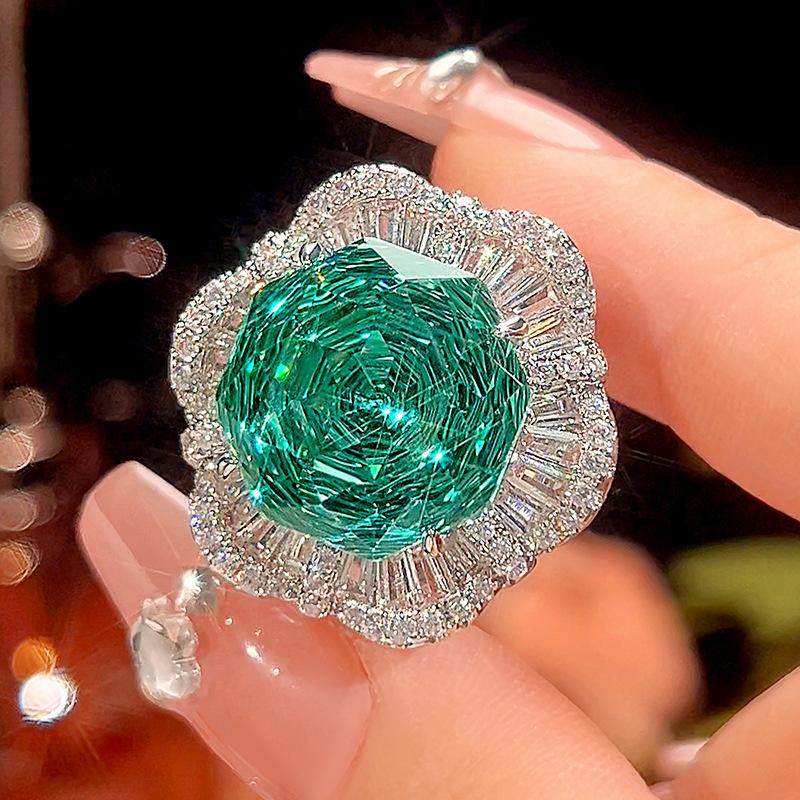 Jewelry Copper Bottom Gold-Plated Millennium Chepala Green Temperament Light Luxury Suit Women 16-12M