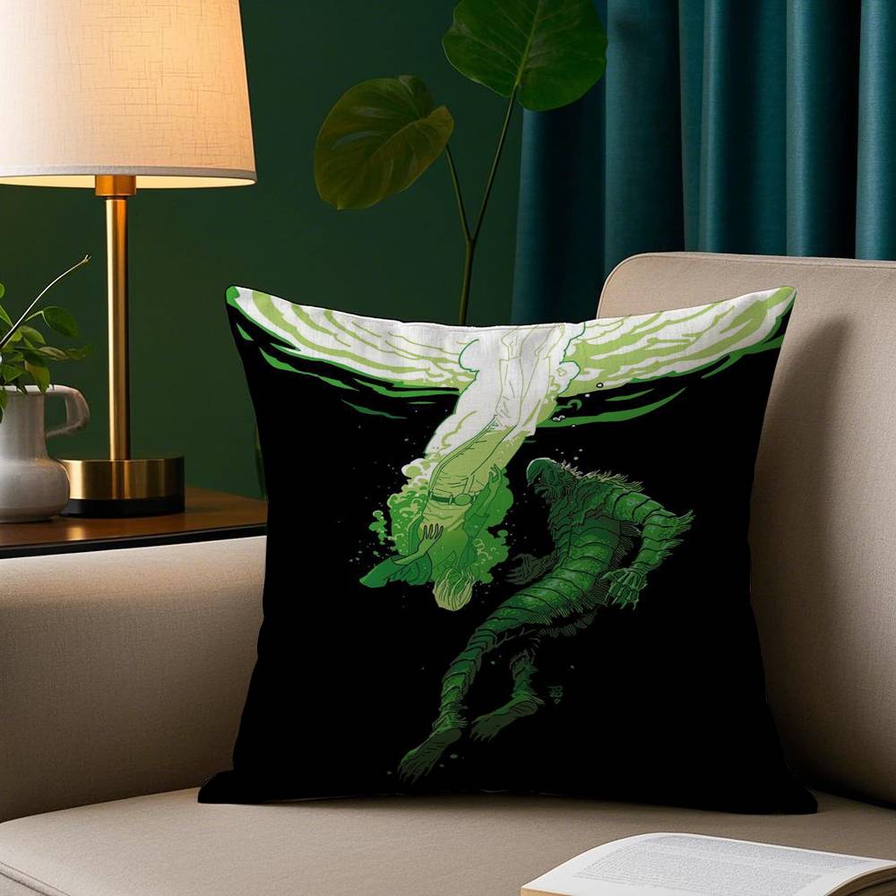 U-Universal M-Monsters Horror Pillow Case Cozy Plush Pillow Cover Double Side Printed – Home Gift for Bedroom Decor