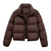 Solid color short Kendou style women's autumn and winter coat fashionable thickened warm zipper bread clothes cotton clothes tide