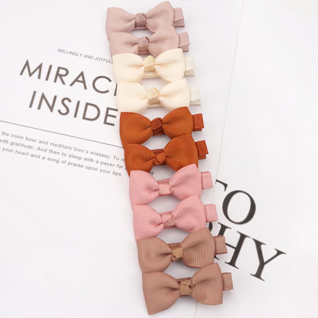10/20 Pcs Boutique Tiny Baby Bows Grosgrain 2" Hair Bows Non-Slip Full Lined Alligator Clips for Baby Girls Toddlers