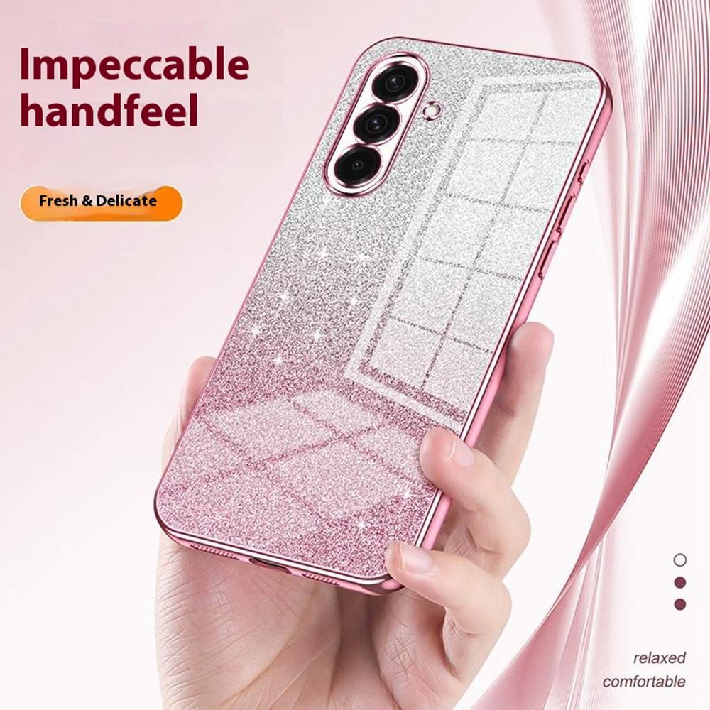 Für Samsung Galaxy A36 5G Hülle Galvanik Farbverlauf Glitzer TPU Handyhülle
