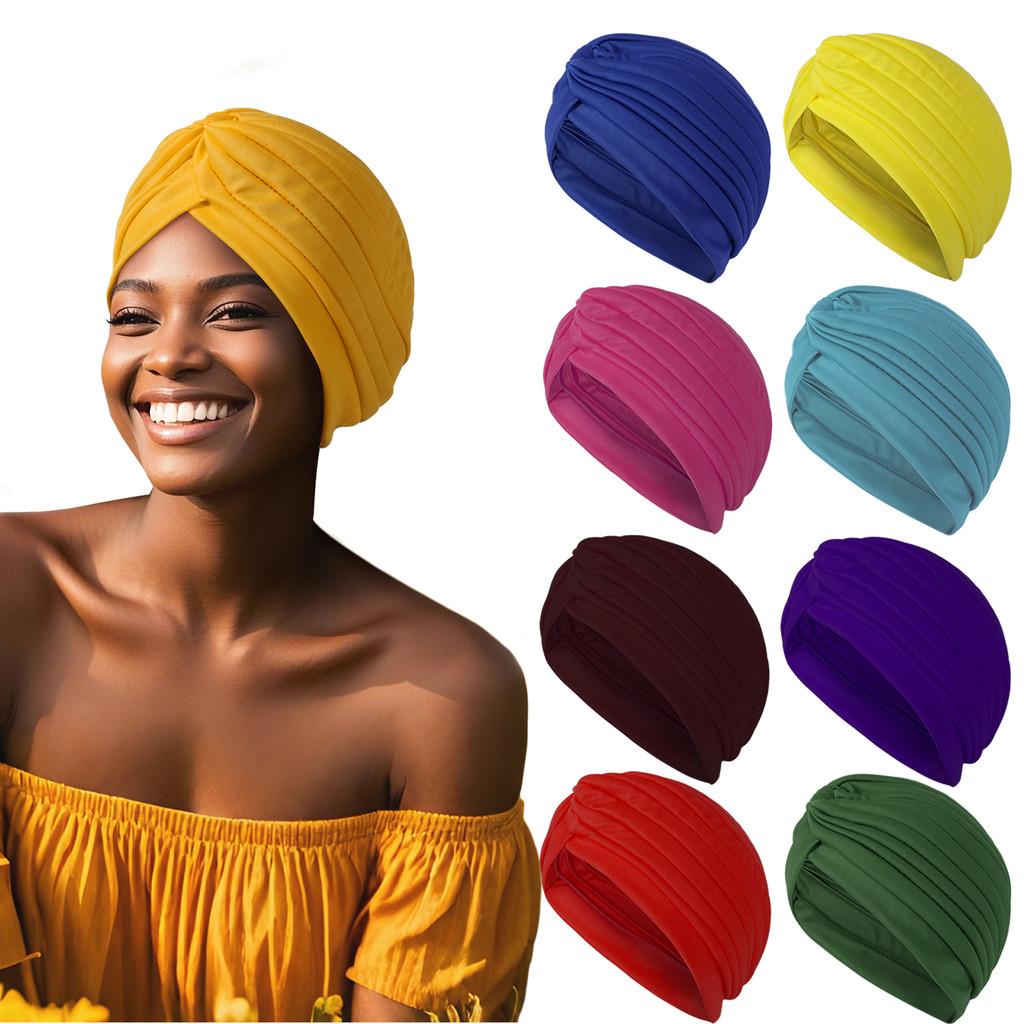 Indian Style Yoga Cap With No Brim Polyester Fabric Sunshade For Winter And Autumn