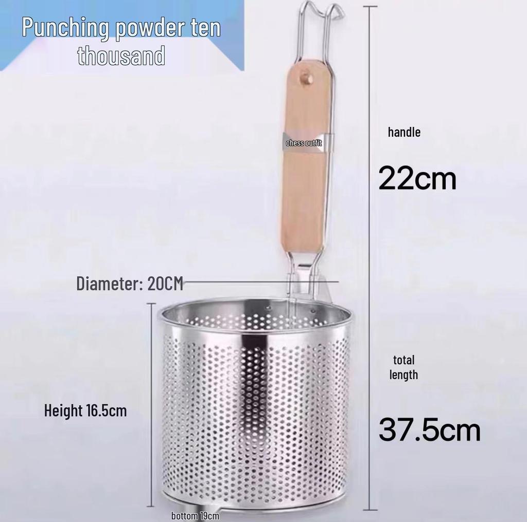 304 Stainless Steel Noodle and Soup Skimmer, Vegetable Strainer, Hot Pot Skimmer, Fine Mesh Strainer.