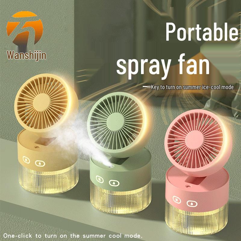 Compact Desktop Humidifier & Fan with Spray Cooling