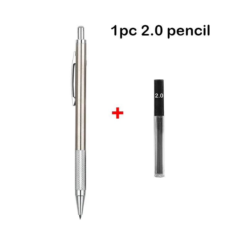 Xiaomi Full Metal Mechanical Pencil Set 0.5 0.7 0.9 1.3 2.0mm Press Propelling Pencils with HB Lead Refills for Drawing Stationery
