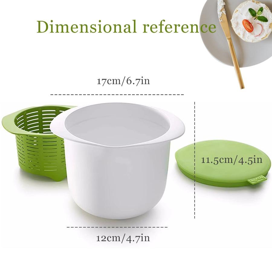 Form Silikon Käse Tofu Presse zur Käseherstellung zu Hause, mit Filterablauf und benutzerfreundlichem Design, inklusive einem grünen Käseformstempel