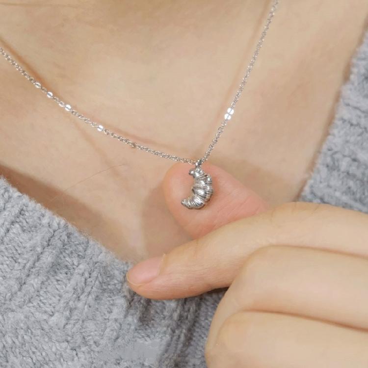 Stylish Croissant Necklace Unique Neckchain with Adjustable Length Suitable for Casual, Professional, or Evening Attire