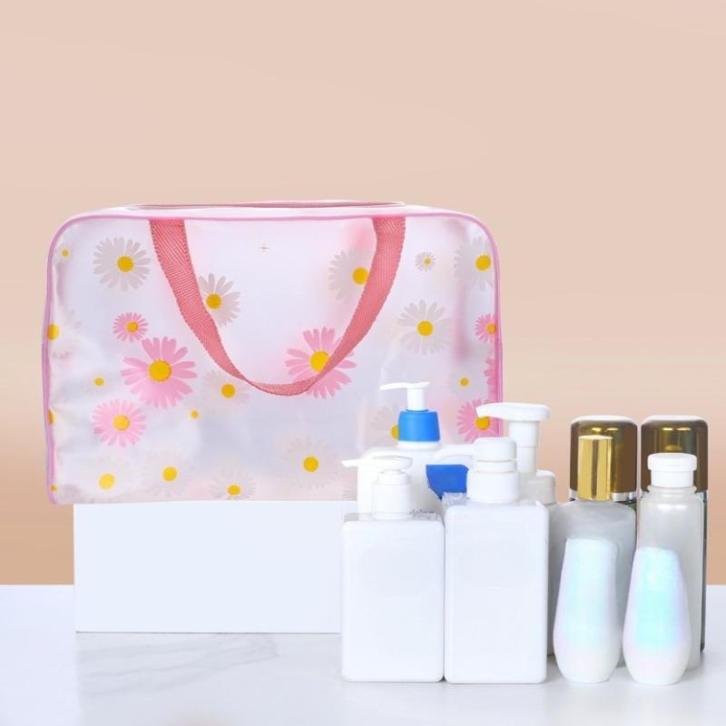 Transparent PVC Storage Bag with A Zipper, Stackable Storage Bag,Portable Toiletry Bag,Makeup Bag,For Travel, Daily Organization