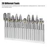 20pcs Tungsten Steel Carbide Burr Grinder Head Die Grinder Rotary Drill Bits