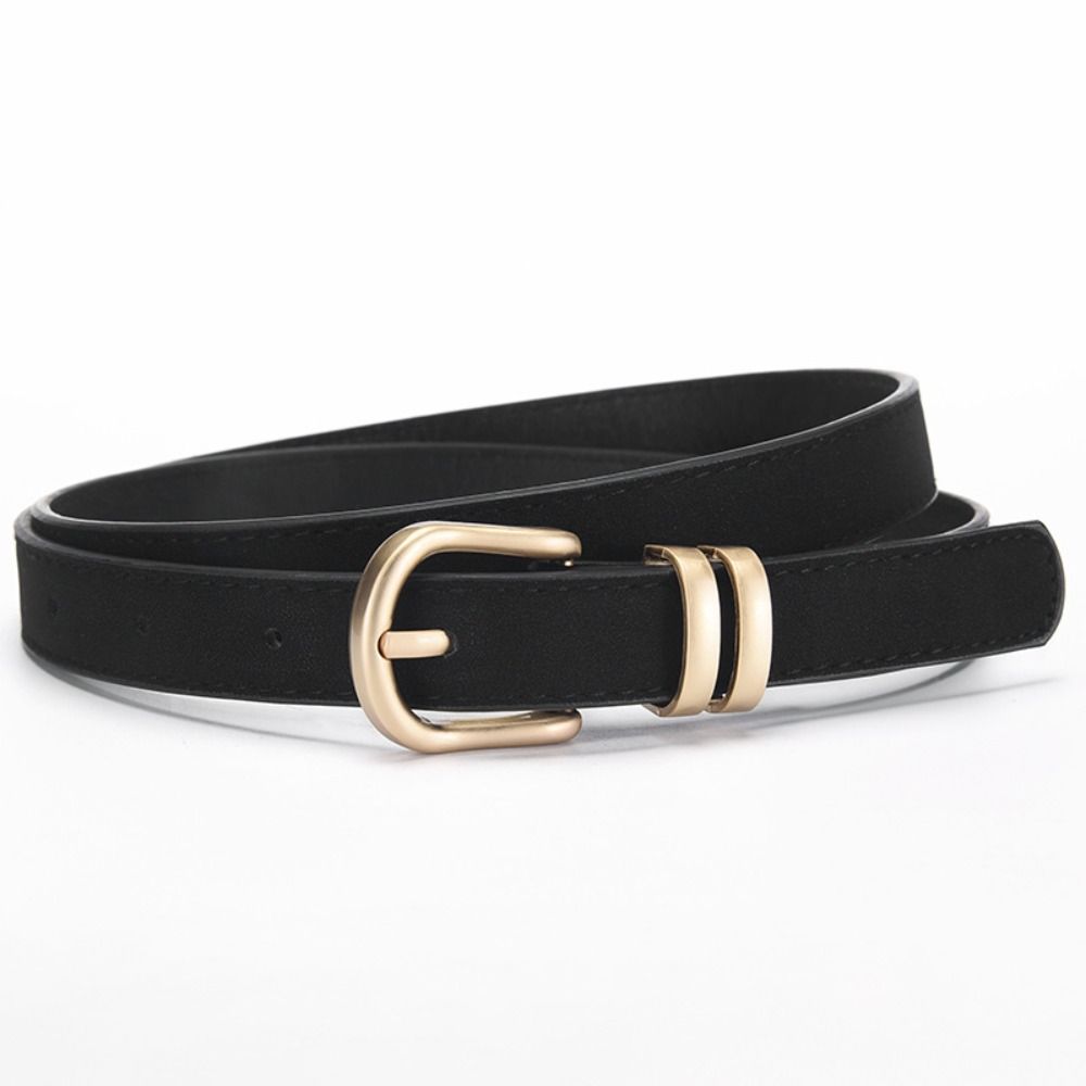 Pin Buckle Business Waist Belt Luxury Design Frosted Waistband Suede Leather Belt  For Women