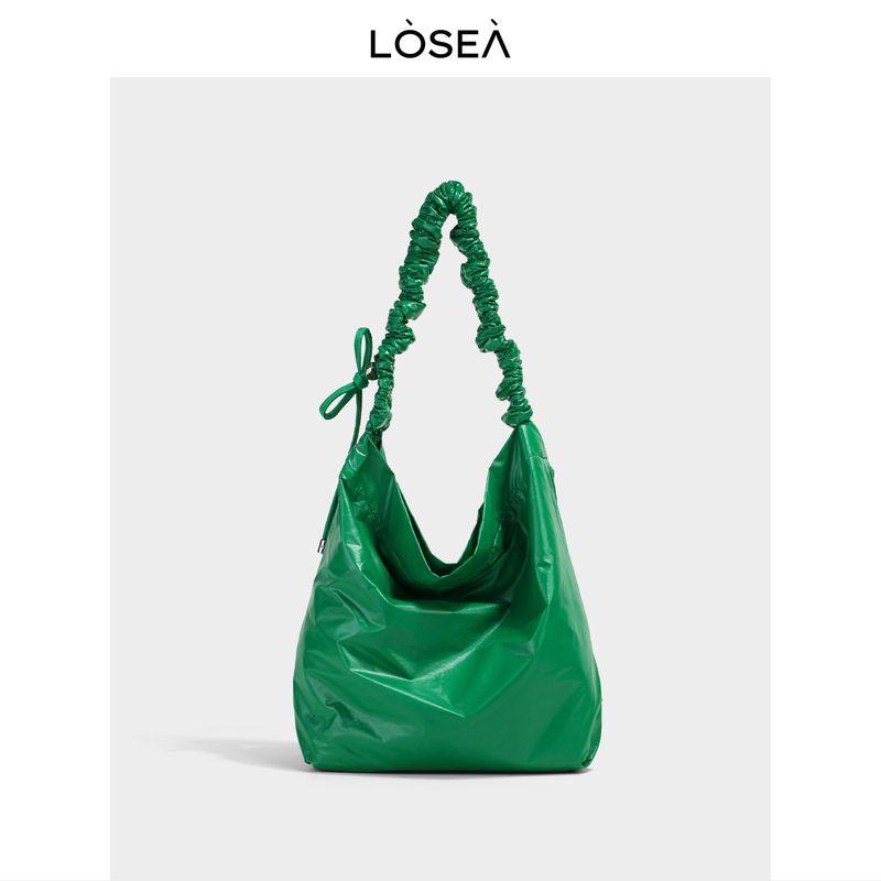 

Losea Foot Super Soft Casual Tote Bag Women 2025 New Green Large Capacity Messenger Bag Fashion Bag Green