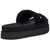 UGG Laton Fur Slide Black Slippers Women's 1111236-BLK