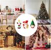 30/1PCS Mini Gnomes Figurines Christmas PVC Statue Santa Claus Dwarf Ornament Outdoor Lawn Fairy Garden Micro Landscape Decor