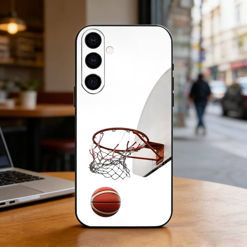 Basketball sports style Phone Case Black Silicone Soft For Samsung Galaxy A73,A72,A71,A70,A53,A52,A51