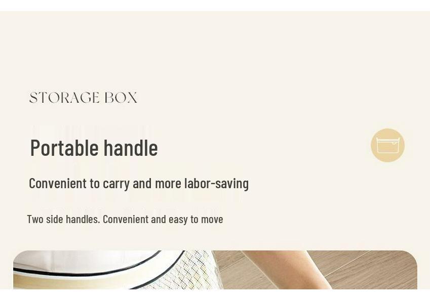 Cream-Style Storage Box for Daily Sundries, Home Socks, Dorm Room Desk Organization