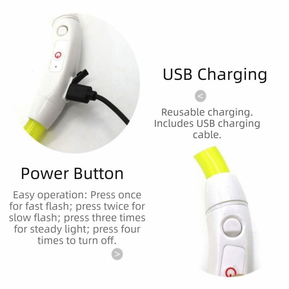 Adjustable Size LED Dog Collar Fiber Optic Material Multi-Color Light USB Rechargeable Collar Bright LED PVC Material