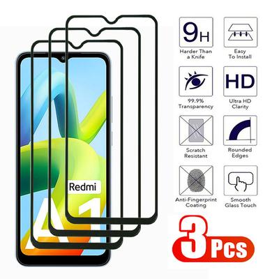 3 stk herdet glass for Xiaomi Redmi Note 9 8 Pro Max 8T 9S 9T skjermbeskytter for Redmi 8A 9A 9T 9C NFC glassfilm