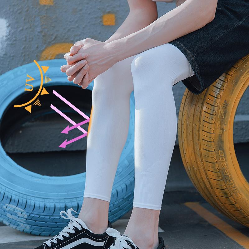 Breathable Ice Silk Over-the-Knee Cycling Leg Sleeves: Quick-Dry Summer Sun Protection for Men & Women