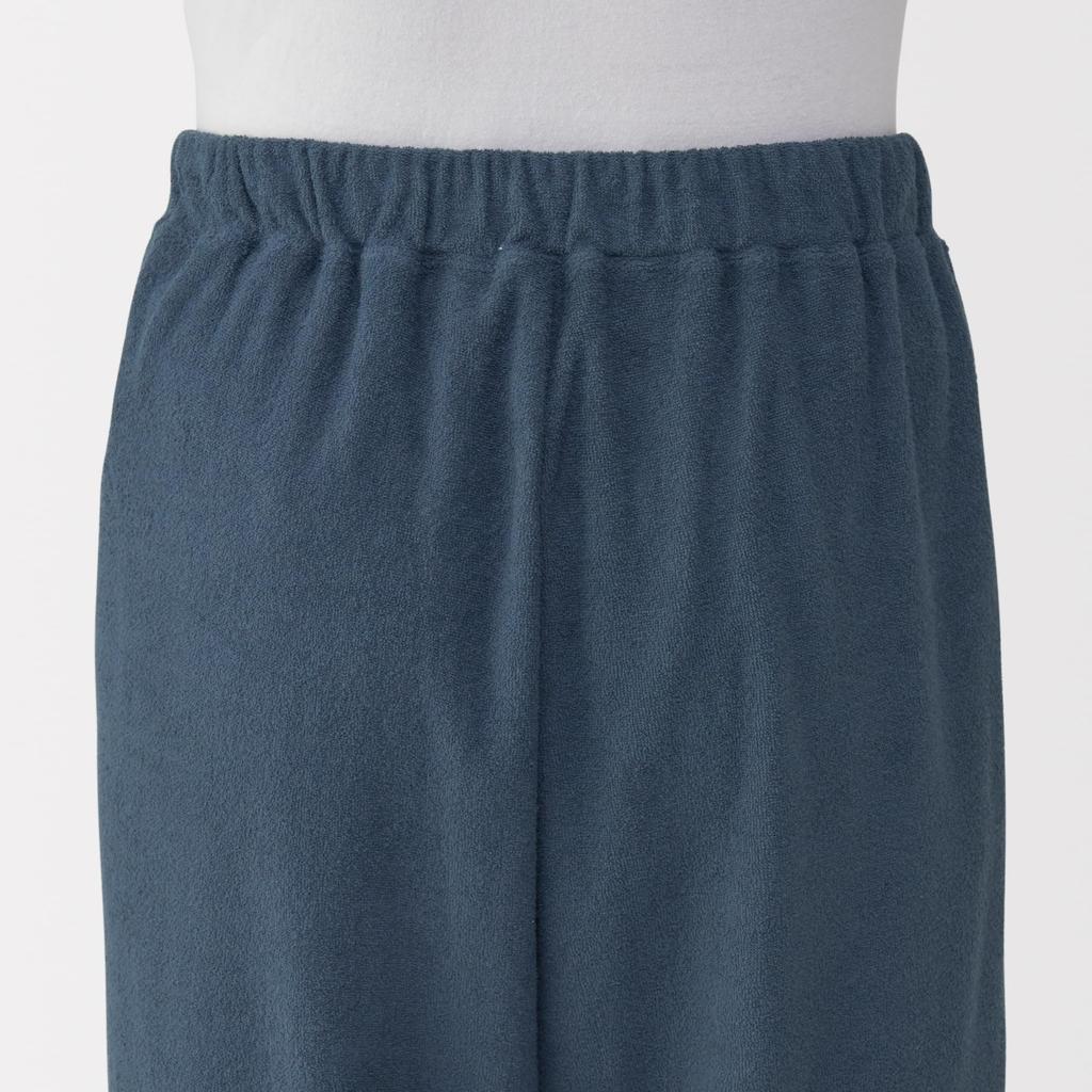 MUJI Tragbare Loungewear Größe L Herren Handtuch, Doppelseitiges Fliesenmuster, Kurzarm-Set, Marineblau, (FB0ZGA5A)