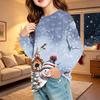 Children's Christmas Print Long Sleeve Neck Shirt with Pocket for Boys and Girls