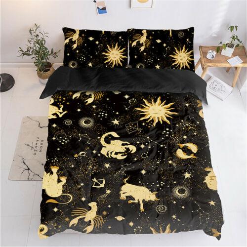 Goldprägung Craft The Sun and Moon Bettwäsche-Set für Doppelbett/Königin/King-Size-Bett