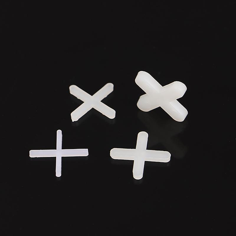 500Pcs 1/1.5/2/2.5/3/5Mm Ceramic Tiler Spacer Cross Plastic Tile Plumber Reuseable Leveling System Construction Tools
