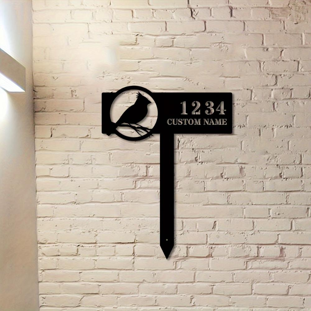 Custom Metal Sign Wall Art Home Decor Garden Patio Outdoor Decoration Personalized Gift House Number Plaque