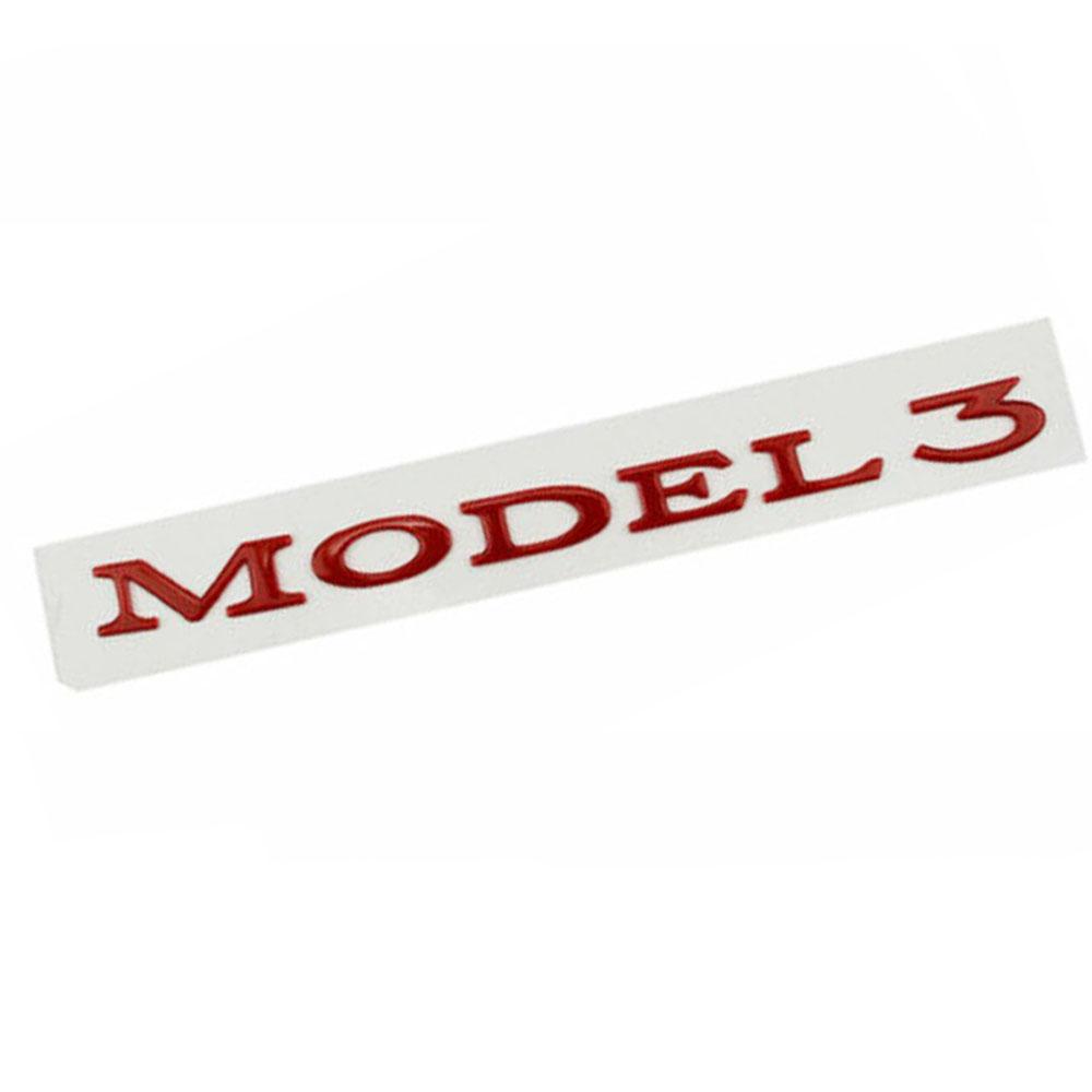 For TESLA MODEL 3 Lettering Car Logo Rear Trunk Badge Emblem Decorate Styling Sticker Auto Accessories