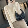 TIFICY Women's Fashion Casual Fall Winter Solid Color Print Long Sleeve Half Turtleneck Sweaters
