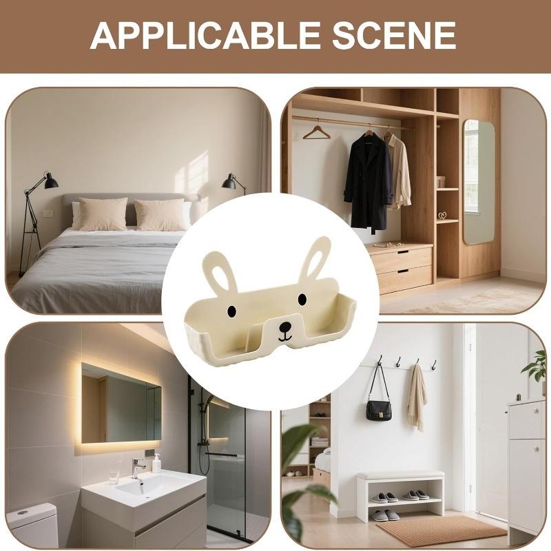 Fashion Glass Holder - Entryway Wall-Mounted Eyeglass Rack, Rabbit-Shaped Design, with a Sturdy Structural Decorative Function