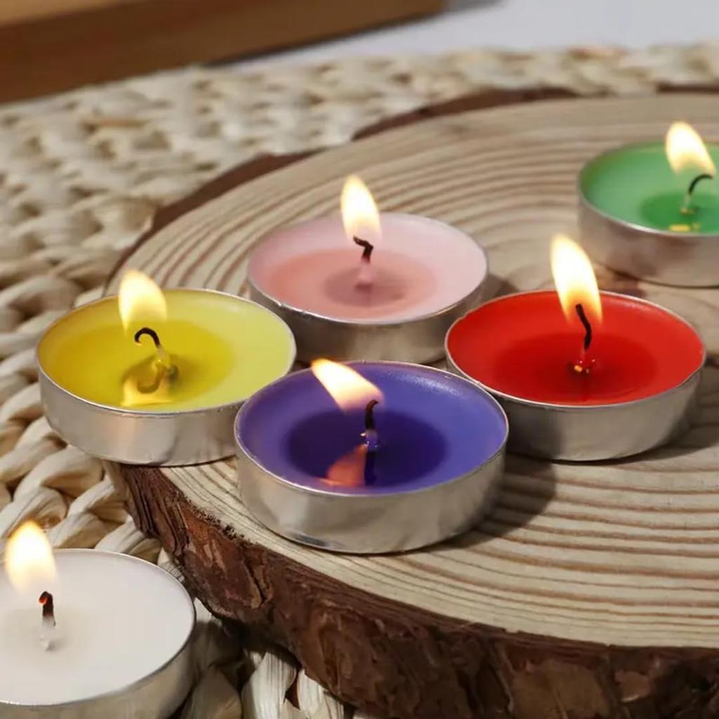 TreegoArt Long-Lasting Mini Wax Unscented Tea Light Candles For Home Decor, Events And Diwali Decoration - Pack Of 50 Candle