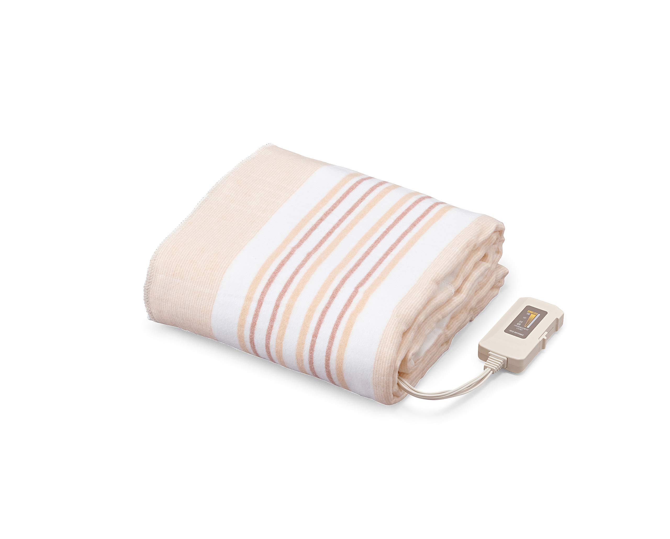 

Iris Ohyama Electric Heated Blanket, 188 x 130 cm, Knee/Lap Size, Washable, Dust Mite Repellent, Slide Temperature Control, Brown