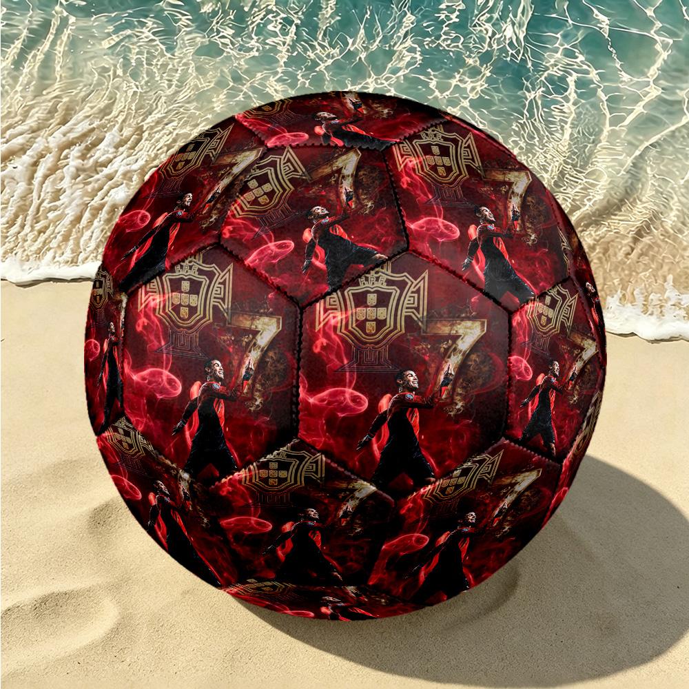 1pc Ronaldo Manchester Soccer Ball Size 5, Suitable for Practice Matches/tournament Training,Lightweight and Durable. cl70220