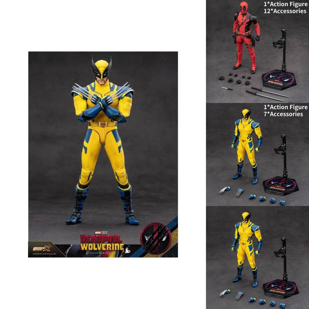 Deadpool und Wolverine Actionfigur Hochdetailliert Maßstab 1 zu 24 Sammlerstück