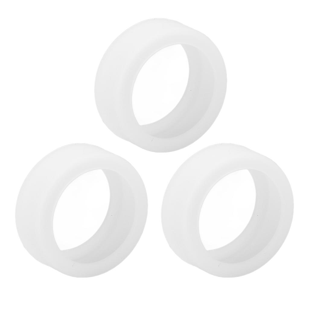 3PCS Silicone Ring Covers for Smart Ring Scratch Resistant Skin Friendly Elastic Ring Protector Protective Sleeve White S for Size 6 7 8 9 10