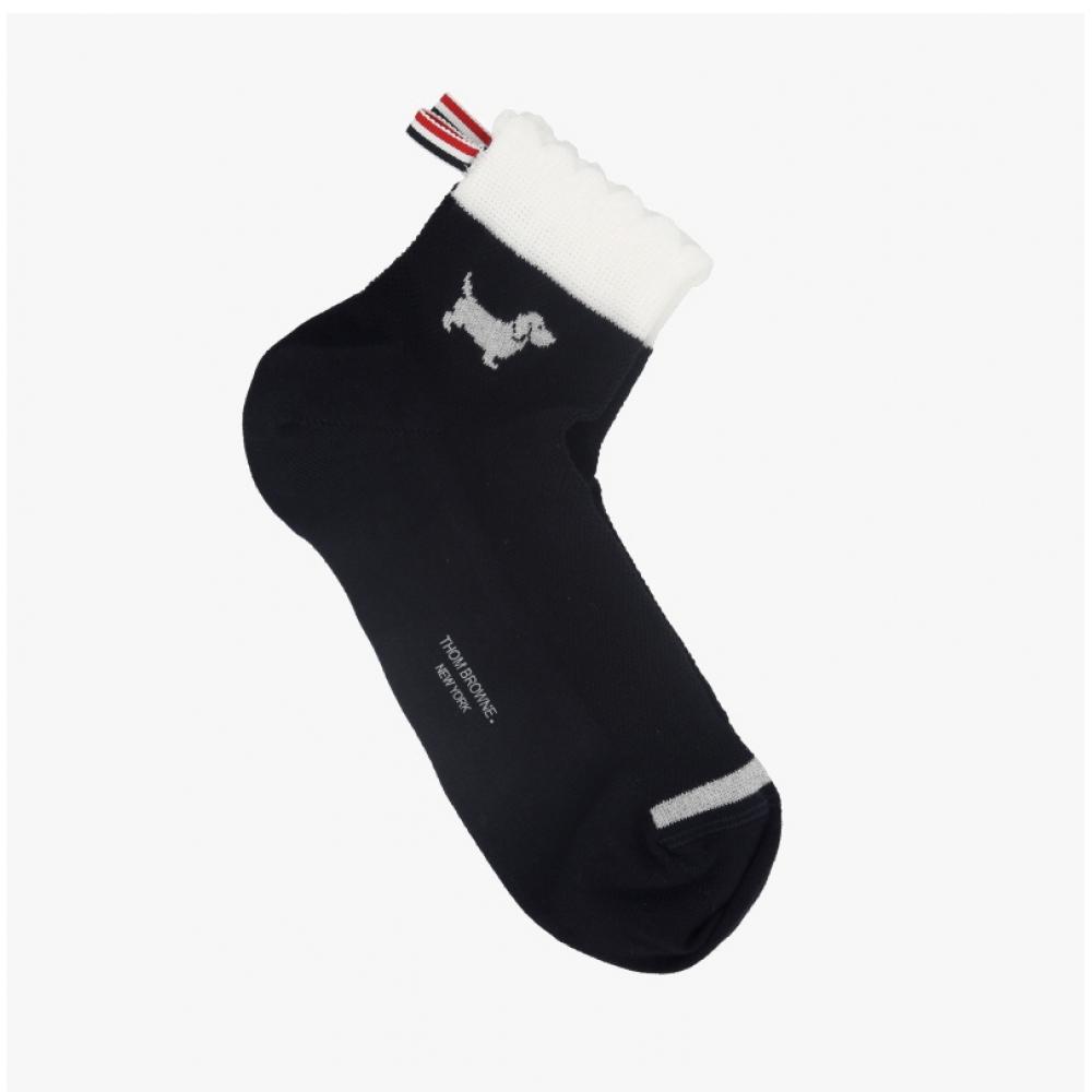 Thom Browne Hector Intarsia Stripe Tab Crew Socks Fas240a Y3011