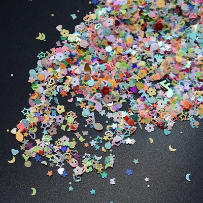 (Nikita) 5000PCS Nail Art DIY Mixed Glitter 3MM Heart Star Flower Sequins Stickers