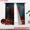 Set Of 2 Flat Printing Happy Valentine Day Window Curtains Valentines Rose He Digital Printed Polyester Drapes Family Party Curtain