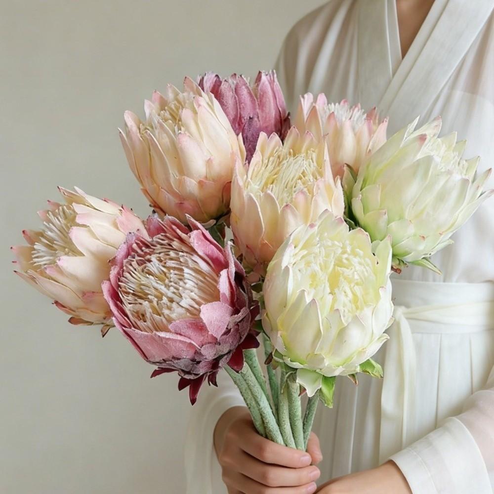 Multicolor Artificial Artichoke Flower Large Size Nordic Thistle Flower Home Decoration