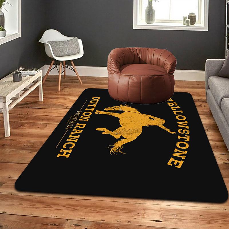 Yellowstone Ranch Rug Floor Mat for Living Room or Bedroom Soft and Comfortable Carpet a Gift for Birthday and Holiday.